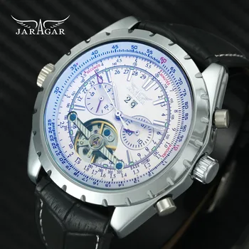 JARAGAR Top Brand Luxury Classic Automatic Mechanical Watch Men Tourbillon Working Sub-dials Genuine Leather Strap Wristwatches
JARAGAR Top Brand Luxury Classic Automatic Mechanical Watch Men Tourbillon Working Sub-dials Genuine Leather Strap Wristwatches