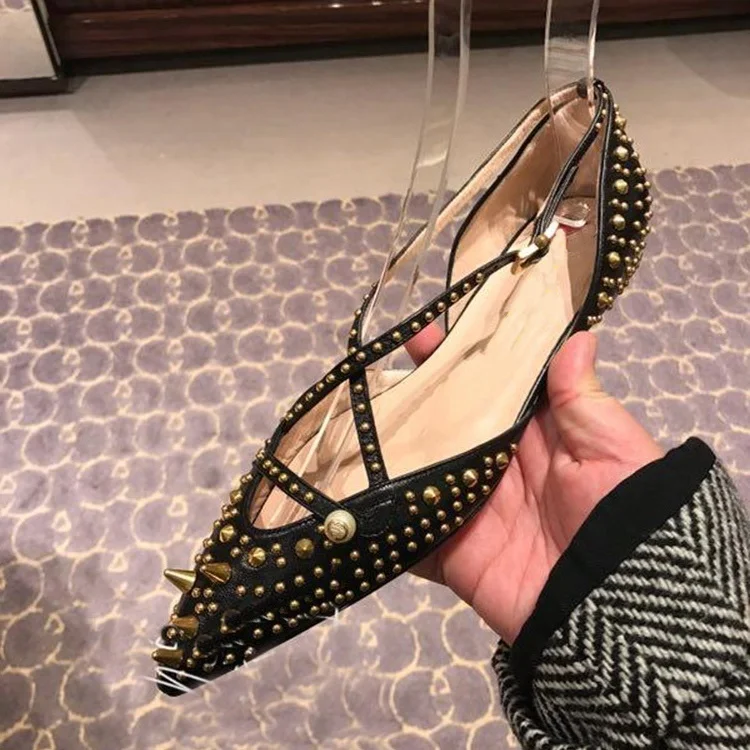Stylish Rivet Cross Strap Low Heel Pumps Studded Shoes Cut Out New Arrivals Reservation Fashion Lady Summer Spring Shoes
Stylish Rivet Cross Strap Low Heel Pumps Studded Shoes Cut Out New Arrivals Reservation Fashion Lady Summer Spring Shoes