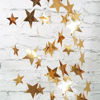 4M Gold Silver Paper Garland Star String Banners Wedding Banner for Party Home Wall Room Hanging Decoration Baby Shower Favors
4M Gold Silver Paper Garland Star String Banners Wedding Banner for Party Home Wall Room Hanging Decoration Baby Shower Favors