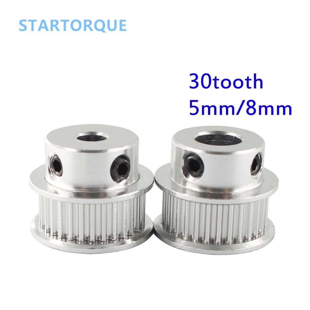 1pcs New GT2 Timing Pulley 30 Tooth Wheel Bore 5mm 8mm Aluminum Gear Teeth Width 6mm Parts For Reprap 3D Printers Part 
1pcs New GT2 Timing Pulley 30 Tooth Wheel Bore 5mm 8mm Aluminum Gear Teeth Width 6mm Parts For Reprap 3D Printers Part
