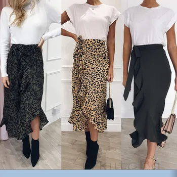 Summer Ruffles Skirt UK Womens Leopard Print Lace Up Aysmmetric Skirt Midi Pair Elegant Skirt
Summer Ruffles Skirt UK Womens Leopard Print Lace Up Aysmmetric Skirt Midi Pair Elegant Skirt