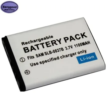 

3.7V 1100mAh SLB-0837B SLB0837B 0837B Camera Battery Pack for Samsung Digimax NV8 NV10 NV15 NV20 L70 L83T L85T L201 L301 SL201