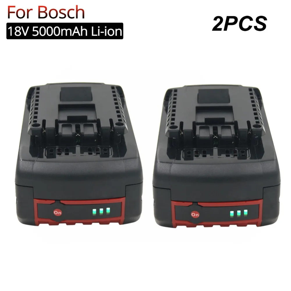 2PCS BAT609 Replacement Batteries 18V 5000mAh Lithium for Bosch 18V rechargeable Battery BAT618 BAT622 Power Tools GSR 18v-Li
2PCS BAT609 Replacement Batteries 18V 5000mAh Lithium for Bosch 18V rechargeable Battery BAT618 BAT622 Power Tools GSR 18v-Li