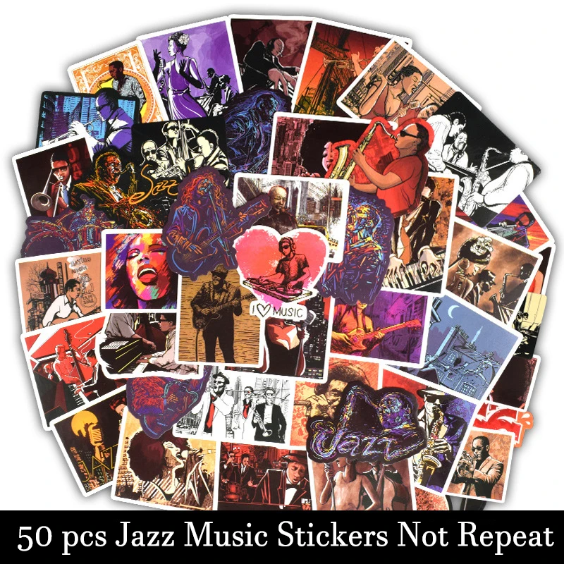 50 PCS Jazz Blues Stickers Rock Music Singing Graffiti Sticker To DIY Musical Instrument Car Laptop Guitar Suitcase F5
50 PCS Jazz Blues Stickers Rock Music Singing Graffiti Sticker To DIY Musical Instrument Car Laptop Guitar Suitcase F5