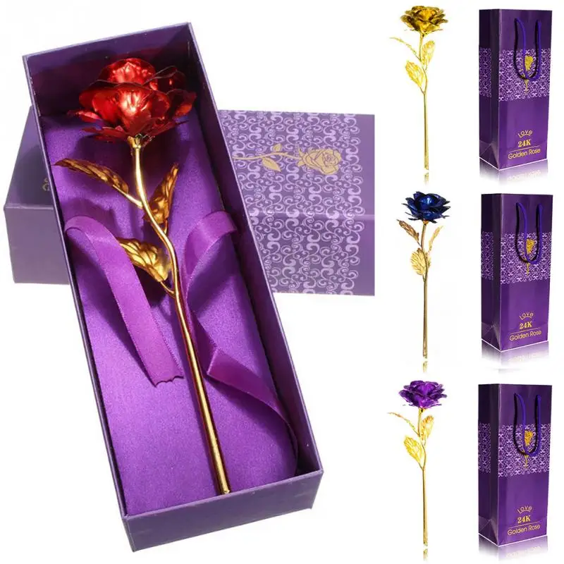 Valentine's Day Mother's Day Creative Gift 24K Foil Plated Rose Gold Rose Lasts Forever Love Lover Rose Drop Shipping
Valentine's Day Mother's Day Creative Gift 24K Foil Plated Rose Gold Rose Lasts Forever Love Lover Rose Drop Shipping