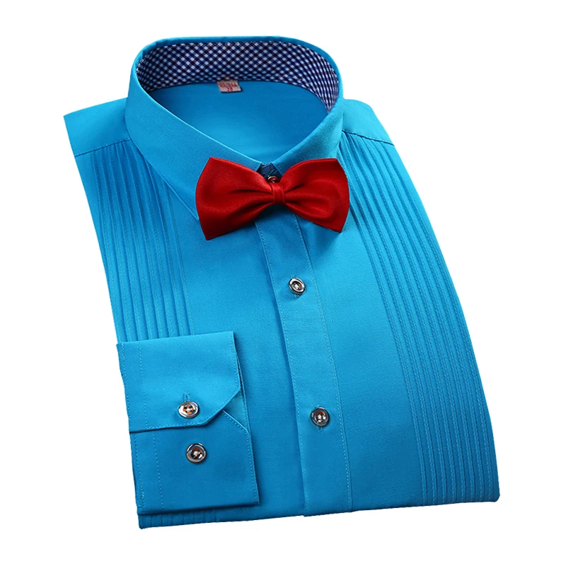Image 2015 Brand New Male Three Dimensional Shirts Married Groom Shirt Slim Fit Groomsman Long Sleeve Shirt Man Dress Camisa YN047