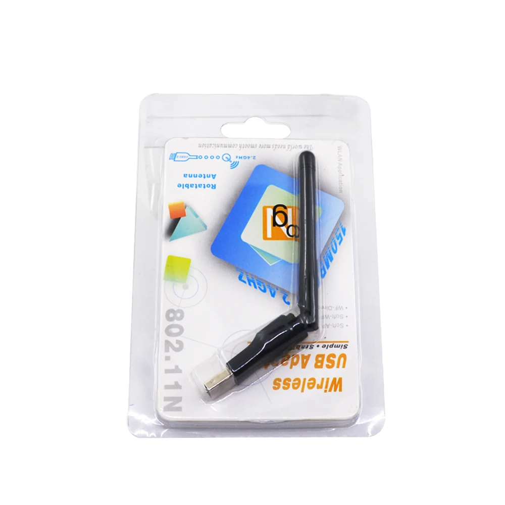 CHIPAL 150Mbps USB Wireless Network Card RTL8188 Chip USB WiFi Adapter wifi dongle WiFi LAN Adapter with Antenna WiFi Dongle
CHIPAL 150Mbps USB Wireless Network Card RTL8188 Chip USB WiFi Adapter wifi dongle WiFi LAN Adapter with Antenna WiFi Dongle