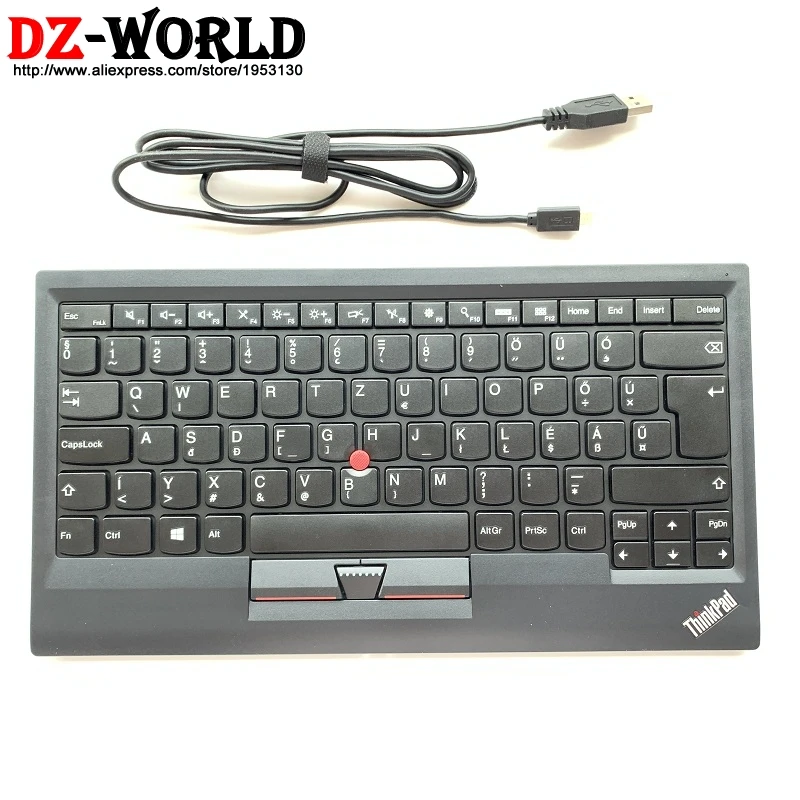 

Original New for Lenovo ThinkPad Hungary USB Keyboard with Pointing stick mouse KU-1255 Tablet PC Laptop Trackpoint 03X8731