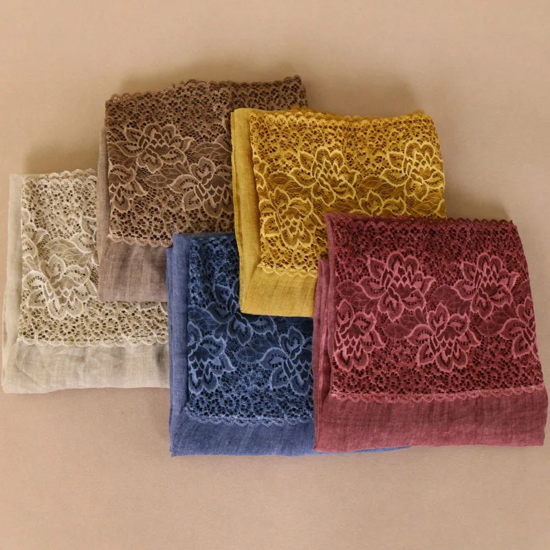 Muslim Amorous Cotton Woman Lace Monochrome Lady Scarf New Pattern Hijabs Wholesale hijab turban femme turbante mujer
Muslim Amorous Cotton Woman Lace Monochrome Lady Scarf New Pattern Hijabs Wholesale hijab turban femme turbante mujer