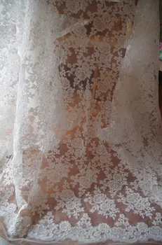 off White Alencon Lace Fabric with grace floral, corded lace fabric, bridal lace fabric by the yard
off White Alencon Lace Fabric with grace floral, corded lace fabric, bridal lace fabric by the yard