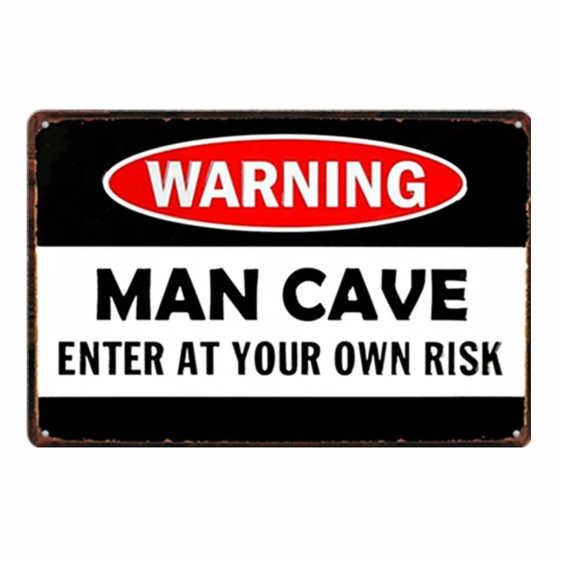 Мужская пещера декор стен Предупреждение опасность не клеймо оружие