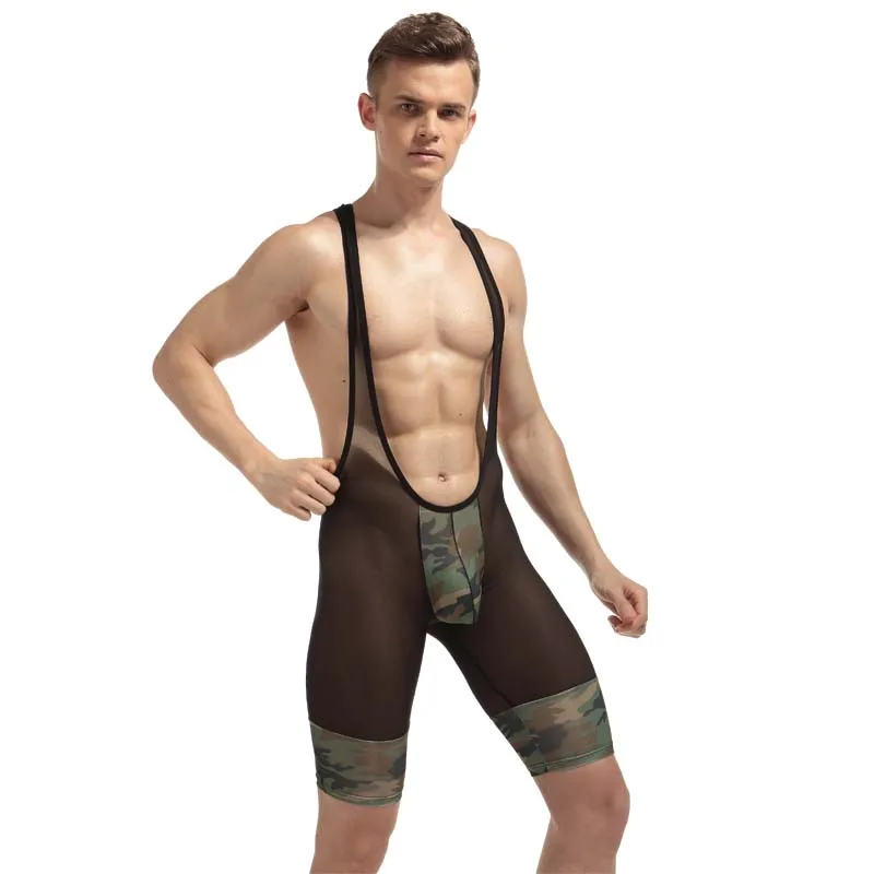 Sexy Mens Mesh Bodysuit Camouflage Body Shaper Bodywear Mens Wrestling SingletLingerie Bodysuits Jumpsuit
Sexy Mens Mesh Bodysuit Camouflage Body Shaper Bodywear Mens Wrestling SingletLingerie Bodysuits Jumpsuit