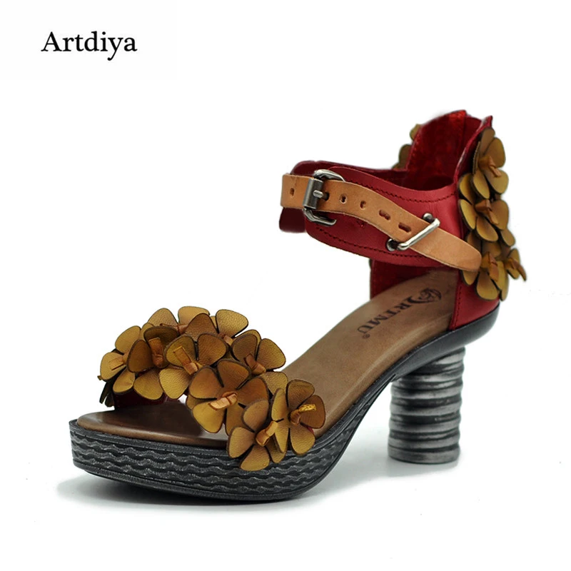 Artdiya Original Summer New Retro Flowers Women Sandals Sheepskin Platform High Heels Handmade Leather Sandals 366-9
Artdiya Original Summer New Retro Flowers Women Sandals Sheepskin Platform High Heels Handmade Leather Sandals 366-9