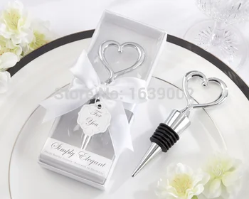 Simply Elegant heart design bottle stopper wedding souvenir 50 pcs/ lot free shipping wedding supplies gifts for guests
Simply Elegant heart design bottle stopper wedding souvenir 50 pcs/ lot free shipping wedding supplies gifts for guests