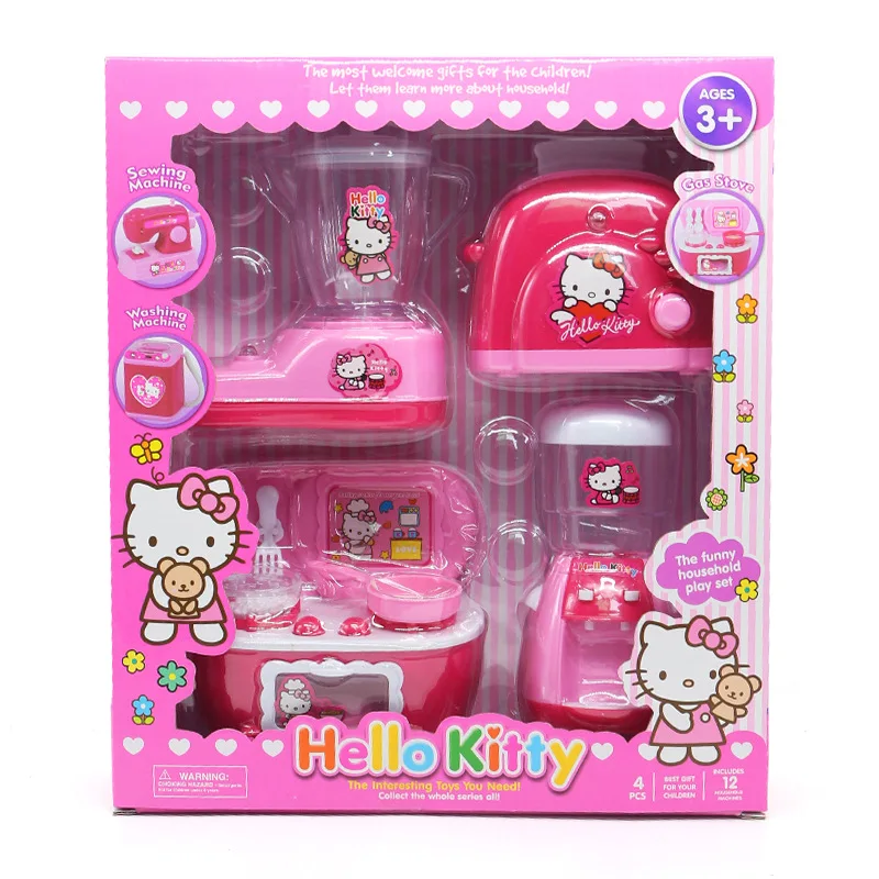HELLO KITTY electric simulation kitchenware set hello kitty four-in-one kitchen appliances combination Children's pretend toys
HELLO KITTY electric simulation kitchenware set hello kitty four-in-one kitchen appliances combination Children's pretend toys