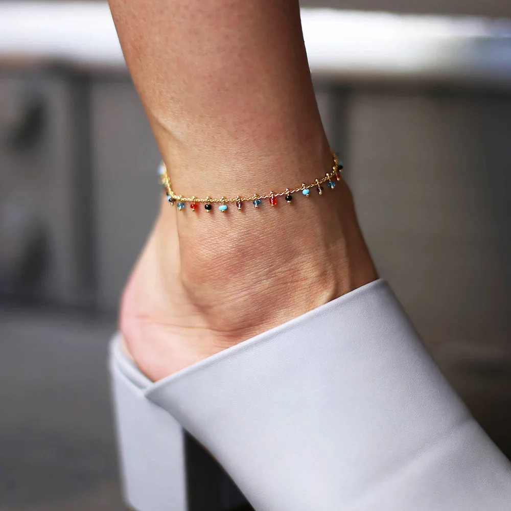 Fashion Colorful Turkish Beads Anklets for Women Charm Gold Color Beads Pendant barefoot sandals Anklet Foot Jewelry Accessories
Fashion Colorful Turkish Beads Anklets for Women Charm Gold Color Beads Pendant barefoot sandals Anklet Foot Jewelry Accessories
