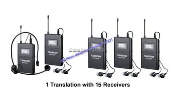 Boutique UHF Wireless Tour Guide Translation System 1 Transmitter 15 Receivers 15 earphone Headset Microphone teaching system CE
Boutique UHF Wireless Tour Guide Translation System 1 Transmitter 15 Receivers 15 earphone Headset Microphone teaching system CE