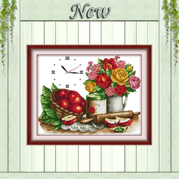 Flowers fruit clock decor painting counted printed on canvas DMC 14CT 11CT Chinese Cross Stitch Needlework Sets Embroidery kits
Flowers fruit clock decor painting counted printed on canvas DMC 14CT 11CT Chinese Cross Stitch Needlework Sets Embroidery kits