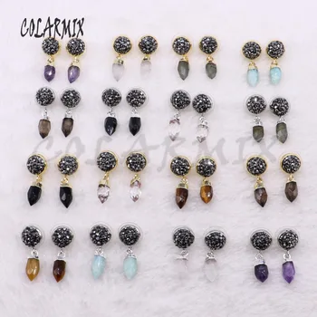 Wholesale High quality tiny natural stone earrings simple style Fashion stone druzy earrings Natural stone earrings 3914
Wholesale High quality tiny natural stone earrings simple style Fashion stone druzy earrings Natural stone earrings 3914