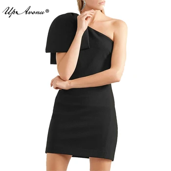 2018 Women sexy autumn winter clothing ladies one shoulder bow mini dress bandage bodycon black dress dropship wholesale UP103
2018 Women sexy autumn winter clothing ladies one shoulder bow mini dress bandage bodycon black dress dropship wholesale UP103