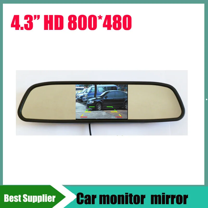 High resolution 4.3" Color HD LCD Car Rearview Mirror Monitor 800*480 4.3 inch 16:9 screen DC 12V car Monitor for DVD Camera VCR
High resolution 4.3" Color HD LCD Car Rearview Mirror Monitor 800*480 4.3 inch 16:9 screen DC 12V car Monitor for DVD Camera VCR