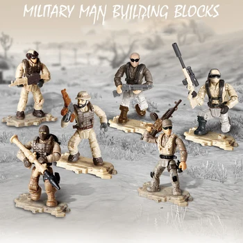 1:36 scale Modern military action figures Desert Storm mega block ww2 weapon building bricks toys for boys gifts
1:36 scale Modern military action figures Desert Storm mega block ww2 weapon building bricks toys for boys gifts