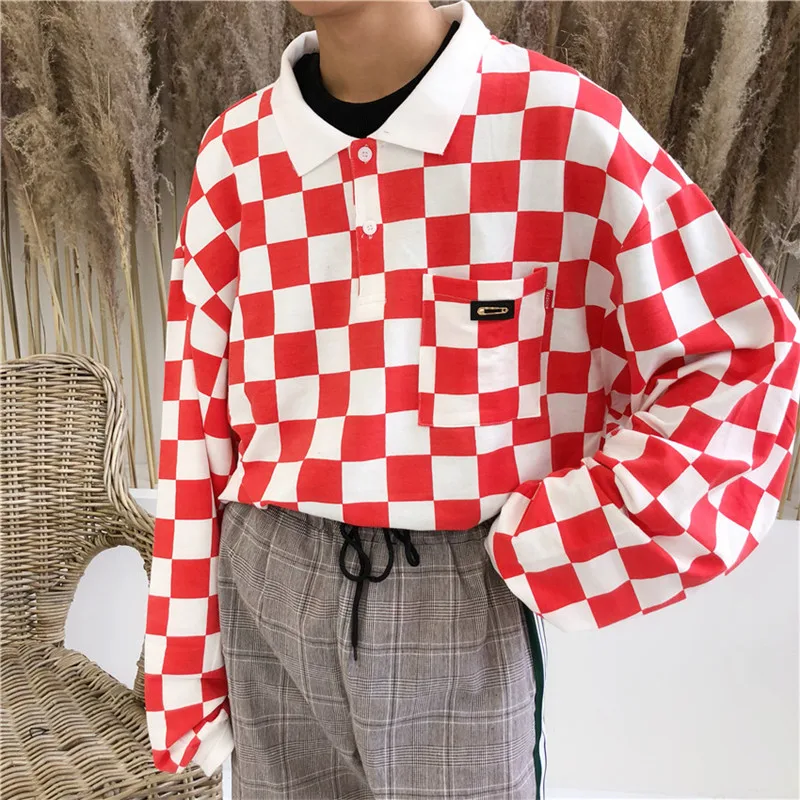 New Autumn Hoodies Women 2019 Harajuku Checkerboard Plaid Sweatshirt Loose Polo Collar Retro Plaid Long Sleeve Pullover Female
New Autumn Hoodies Women 2019 Harajuku Checkerboard Plaid Sweatshirt Loose Polo Collar Retro Plaid Long Sleeve Pullover Female