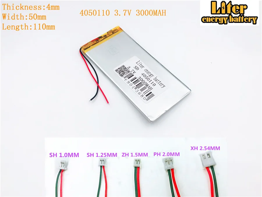 4050110 3,7 V 3000MAH таблетка полимерная аккумуляторная батарея для 3,7 V 4050110 PLUG литий-полимерная батарея
4050110 3,7 V 3000MAH таблетка полимерная аккумуляторная батарея для 3,7 V 4050110 PLUG литий-полимерная батарея