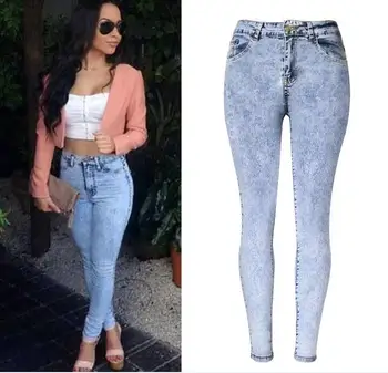 2017 Spring Women High Waist Skinny jeans Fashion Brand Snow Wash pencil pants denim trousers jeans femme
2017 Spring Women High Waist Skinny jeans Fashion Brand Snow Wash pencil pants denim trousers jeans femme