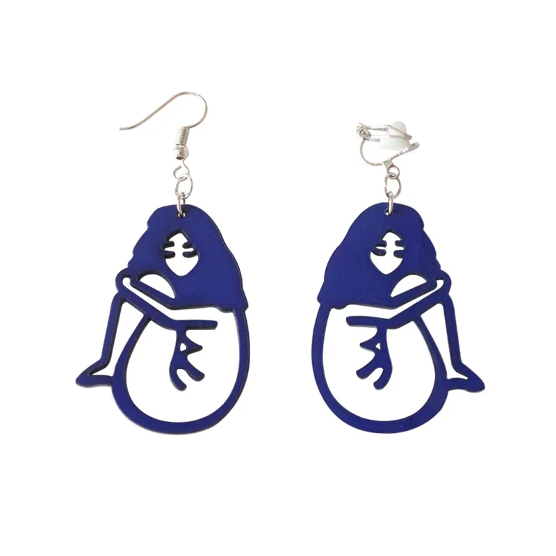 Woesome Women Hold Arms Figure Ear Clip without Hole Funny Blue Crying Girls No pierced Clip Earrings For Lady Femme Club Party
Woesome Women Hold Arms Figure Ear Clip without Hole Funny Blue Crying Girls No pierced Clip Earrings For Lady Femme Club Party