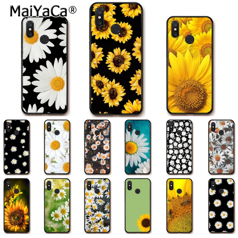 

MaiYaCa Cute Summer Daisy Sunflower Floral Flower Phone Case for Xiaomi Mi6 Mi8 Note3 Redmi5 Note5 7 Note4 4X Redmi6 6A 5Plus