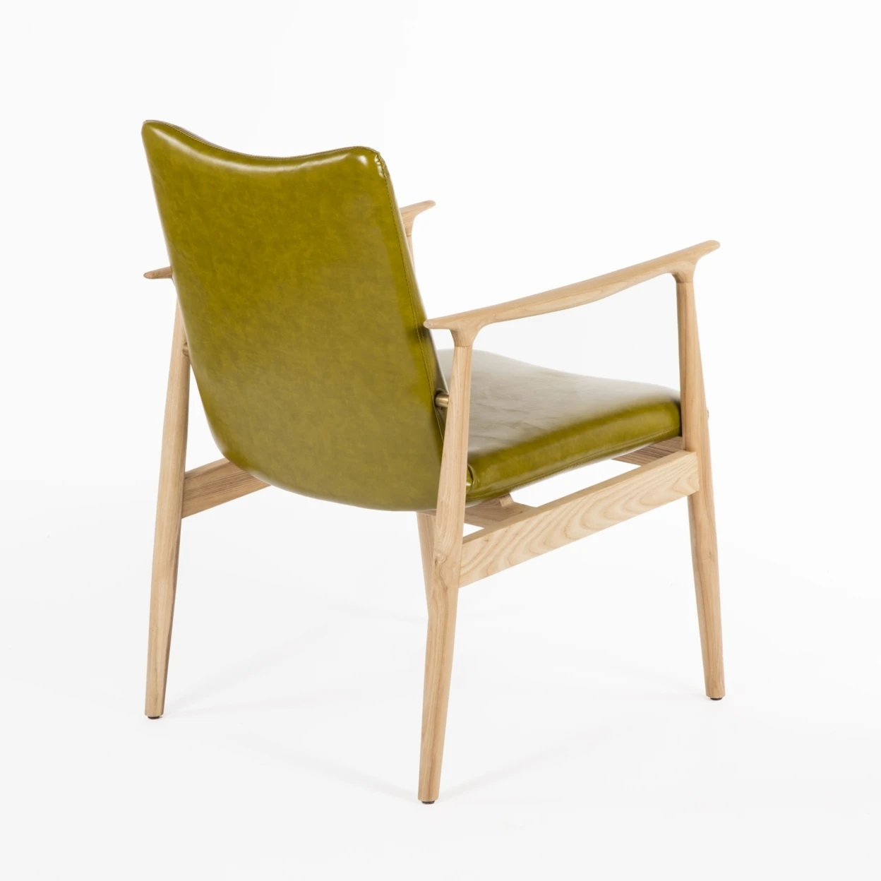 Abelard Arm Chair - Green/Wood (2)