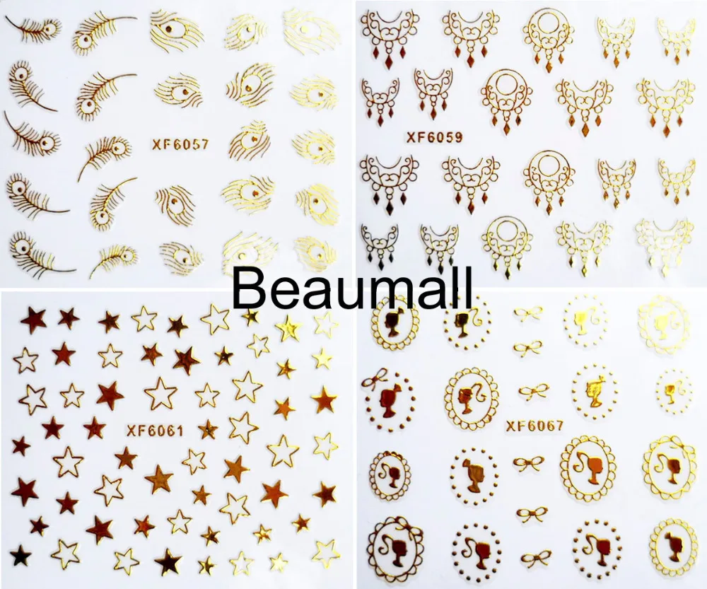 Fashion 3D Gold Designs Nail Decals Back Glue Nail Stickers For Nail Tips Beauty DIY
Fashion 3D Gold Designs Nail Decals Back Glue Nail Stickers For Nail Tips Beauty DIY