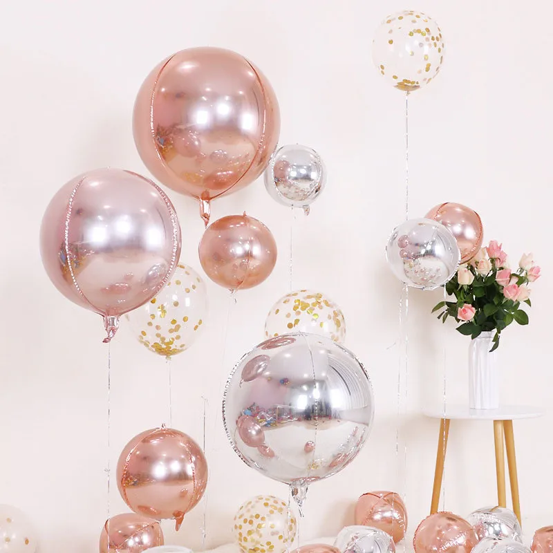 6pcs Gold/Silver/Rose 4D Balloon Large Round Sphere Shaped Colors Aluminum Foil Balloon Birthday Party Wedding Baby Shower Decor
6pcs Gold/Silver/Rose 4D Balloon Large Round Sphere Shaped Colors Aluminum Foil Balloon Birthday Party Wedding Baby Shower Decor
