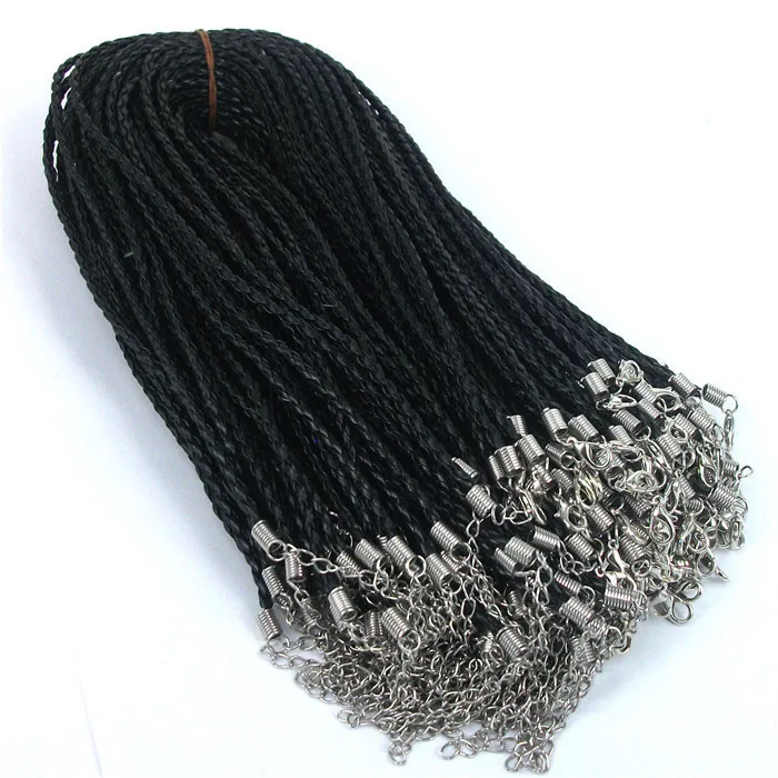 Free shipping set of 45cm 4mm black pu leather necklace cords / lobster clasp, Pendant necklace chain wax rope bracelet
Free shipping set of 45cm 4mm black pu leather necklace cords / lobster clasp, Pendant necklace chain wax rope bracelet