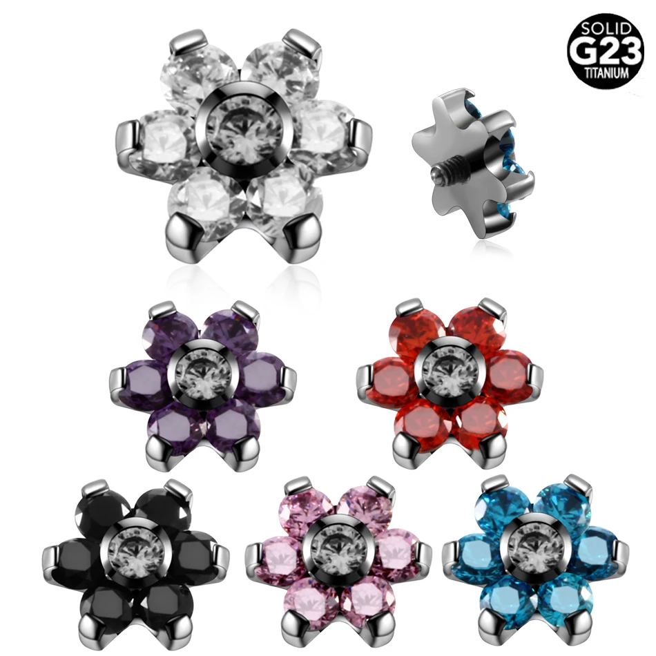 1PC G23 Titanium Crystal Flower Micro Dermal Anchor Tops Piercing Skinner Diver Surface Piercings Hide Top Gauges Body Jewelry
1PC G23 Titanium Crystal Flower Micro Dermal Anchor Tops Piercing Skinner Diver Surface Piercings Hide Top Gauges Body Jewelry