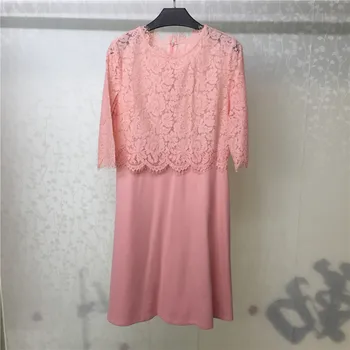 Pink Dress for Women Half Sleeve O-neck Fashion Knee-length Dress fpr Lady 2019 new Women Dress
Pink Dress for Women Half Sleeve O-neck Fashion Knee-length Dress fpr Lady 2019 new Women Dress
