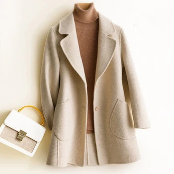 100% Wool Coat Female 2019 Autumn Winter Plaid Jacket Women Elegant Double Side Wool Trench Coat Streewear manteau femme LJ116
100% Wool Coat Female 2019 Autumn Winter Plaid Jacket Women Elegant Double Side Wool Trench Coat Streewear manteau femme LJ116