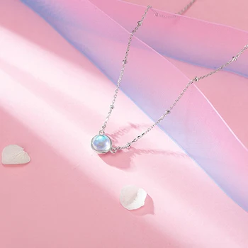 925 sterling silver Moonstone pendant necklace female exquisite temperament transshipment bead clavicle chain
925 sterling silver Moonstone pendant necklace female exquisite temperament transshipment bead clavicle chain