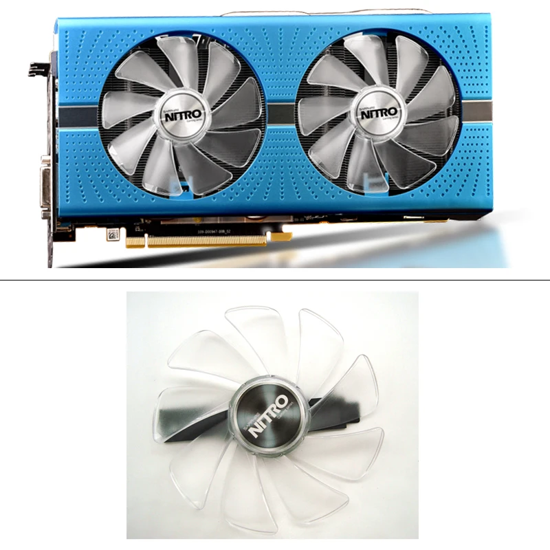 Новые вентиляторы охлаждения для ПК 95 мм CF1015H12D Sapphire NITRO RX580 8G D5 RX590 памятная версия