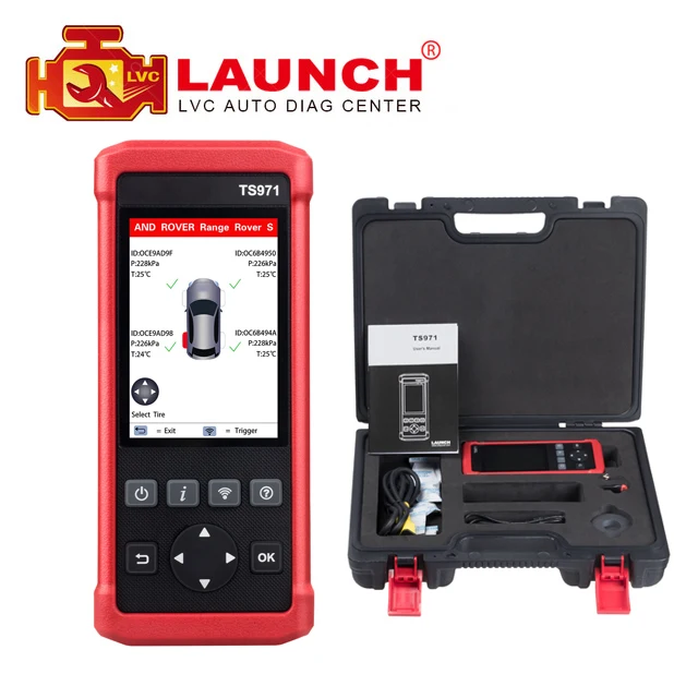 

LAUNCH TS971 TPMS Bluetooth Activation Tool Wireless Car Tire Pressure Sensor Monitoring 433Mhz/315Mhz PK TS401 TP200 EL-50448