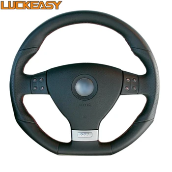 Black Top Layer Leather Hand-stitched Car Steering Wheel Cover for Volkswagen Golf 5 Mk5 GTI VW Golf 5 R32 Passat R GT 2005
Black Top Layer Leather Hand-stitched Car Steering Wheel Cover for Volkswagen Golf 5 Mk5 GTI VW Golf 5 R32 Passat R GT 2005