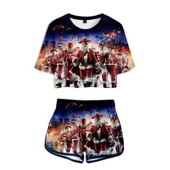 Christmas fashion women's popular Theme Character Cartoon 3D Pattern Fashion Hip Hop casual open-belly women sport set New
Christmas fashion women's popular Theme Character Cartoon 3D Pattern Fashion Hip Hop casual open-belly women sport set New