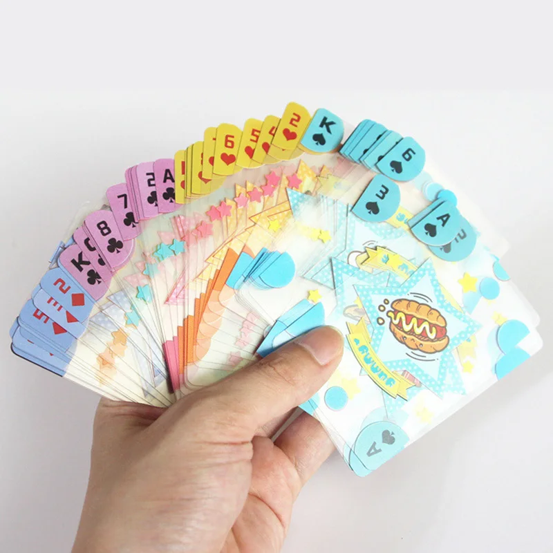 Waterproof Transparent PVC Playing Cards Kids Fun Cartoon Food Recognition Poker Card Board Game Party Family Gaming Set
Waterproof Transparent PVC Playing Cards Kids Fun Cartoon Food Recognition Poker Card Board Game Party Family Gaming Set