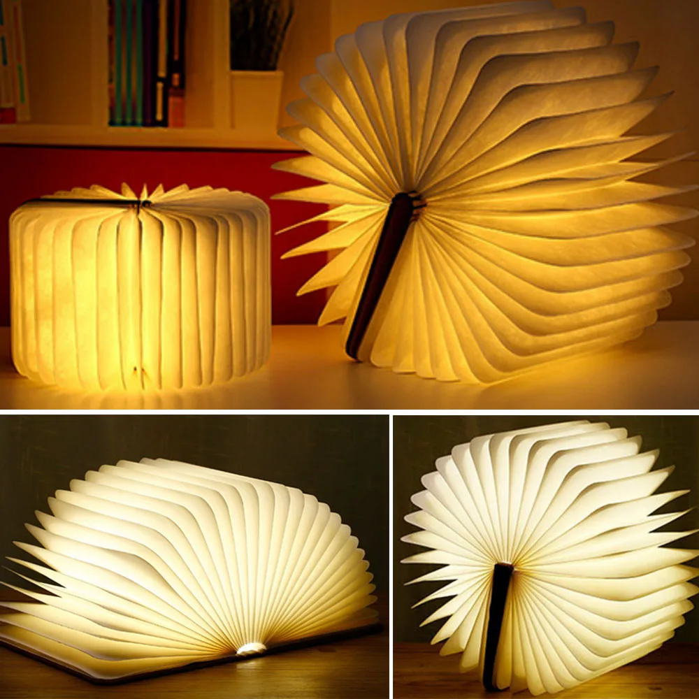 Warm White LED Wood Turning Book Nightlight USB Rechargeable LED Folding Lamp Book Creative Fashion Gift Table Lamp Bedroom Deco
Warm White LED Wood Turning Book Nightlight USB Rechargeable LED Folding Lamp Book Creative Fashion Gift Table Lamp Bedroom Deco