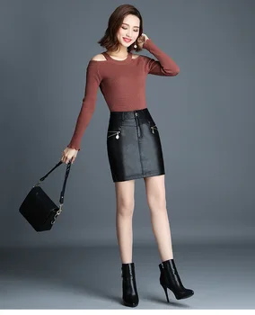 Faldas Mujer Moda New Package Hip Black/Red Pu Leather Skirts For Womens Large Size Female Leather Skirt Saias Jupe Femme K956
Faldas Mujer Moda New Package Hip Black/Red Pu Leather Skirts For Womens Large Size Female Leather Skirt Saias Jupe Femme K956