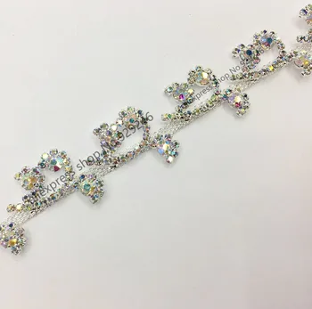 free shipping 1 yard cute sunflower AB crystal rhinestone chain trims for bridal wedding dress decoration fashion garment stones
free shipping 1 yard cute sunflower AB crystal rhinestone chain trims for bridal wedding dress decoration fashion garment stones