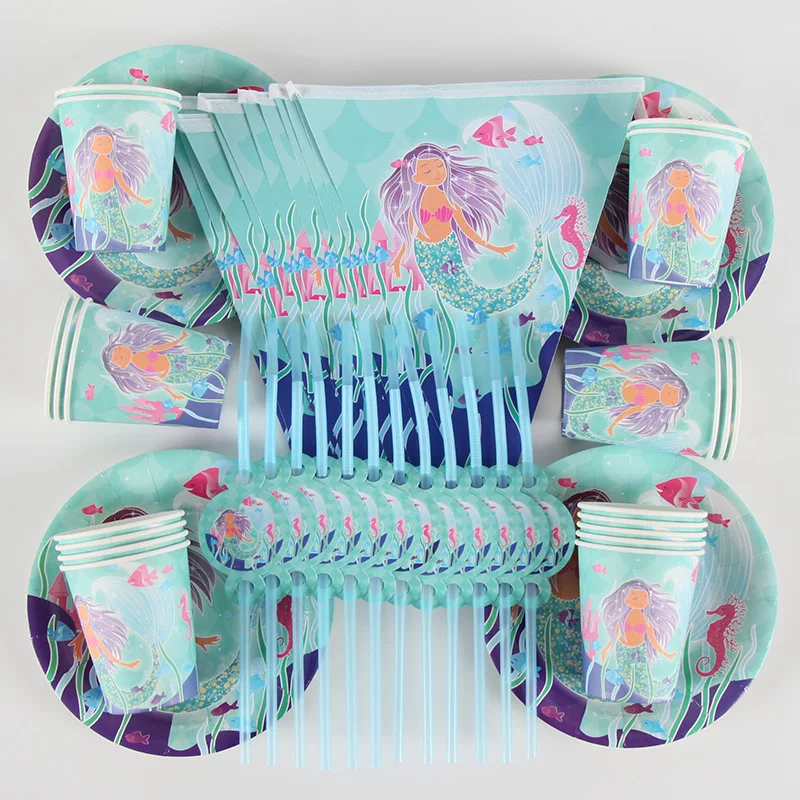 37pcs/lot Cartoon Mermaid Disposable Party Tableware Special Ocean Theme Party Utensils Set Decoration for Kids Party Supplies
37pcs/lot Cartoon Mermaid Disposable Party Tableware Special Ocean Theme Party Utensils Set Decoration for Kids Party Supplies