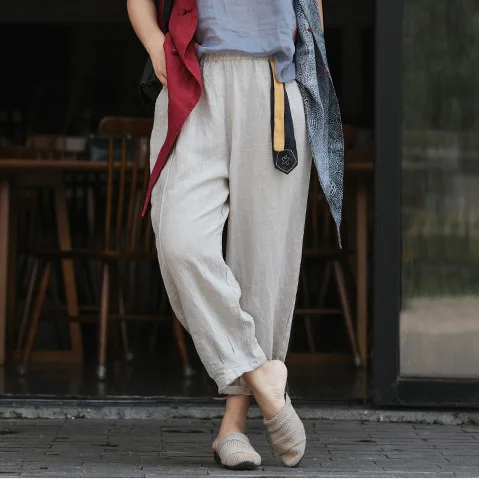 Summer Pants Women Retro Loose Casual Trousers 2019 New Ladies Elastic Waist pocket Solid color Mori girl Vintage Pants Brierf
Summer Pants Women Retro Loose Casual Trousers 2019 New Ladies Elastic Waist pocket Solid color Mori girl Vintage Pants Brierf