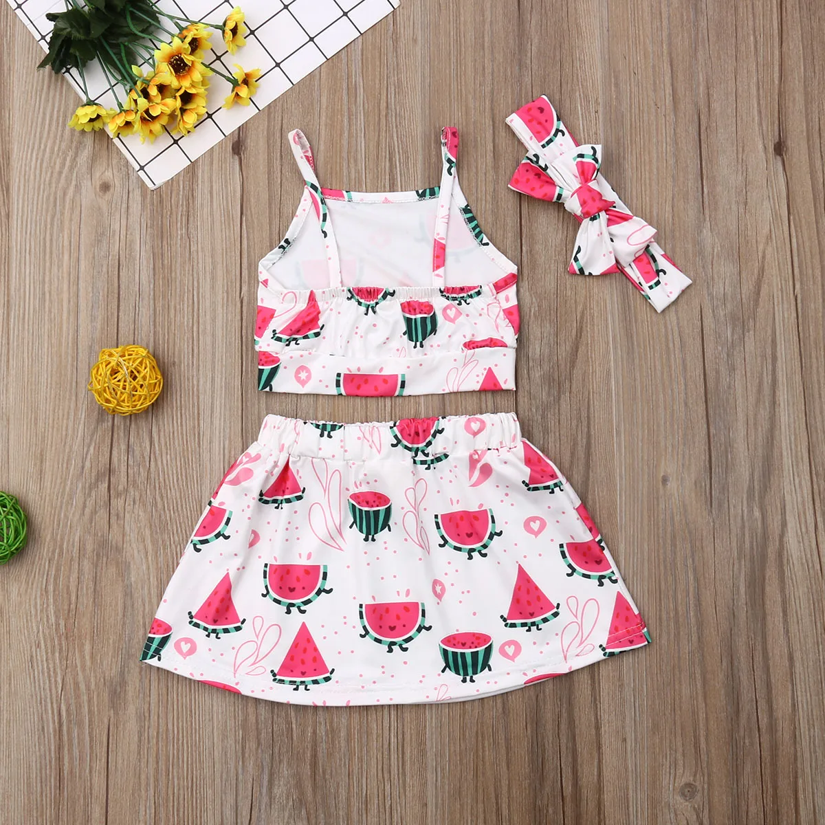 Sweet Newborn infant Baby Kids Girl Summer Watermelon Print Vest Tops + Skirt + Headband 3PCS Clothes Outfit Sets
Sweet Newborn infant Baby Kids Girl Summer Watermelon Print Vest Tops + Skirt + Headband 3PCS Clothes Outfit Sets